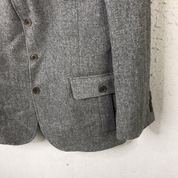 Calvin Klein Blazer Mens 44R Wool Blend Military 4 Pocket Button Jacket Utility - Picture 9 of 16